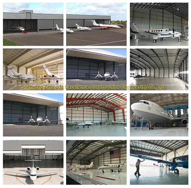 Giá tốt Kết cấu khung thép Xây dựng Xây dựng Hangar máy bay tiền chế