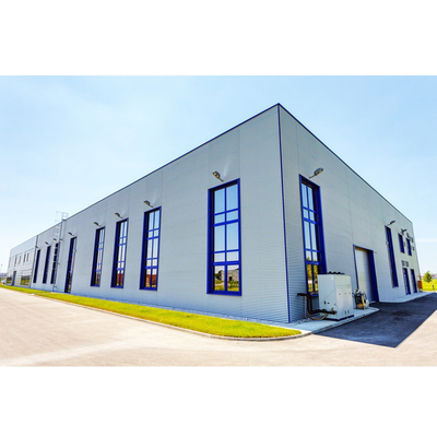 Q345b Khung cổng Tòa nhà thép Hangar Xây dựng sẵn kho thương mại